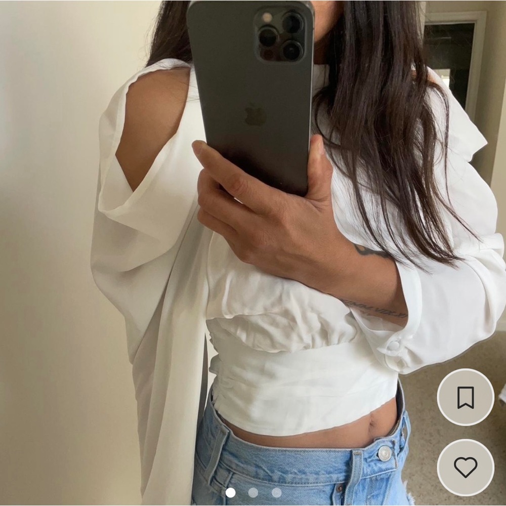 Zara silk crop top NWT